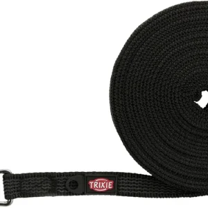 TRIXIE Schleppleine gummiert S–M 5 m/15mm schwarz Nur Für Kurze Zeit